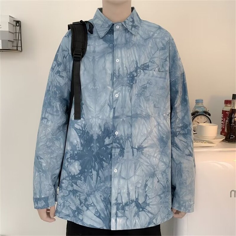 气质潮流青春流行男衬衫文艺宽松型百搭纯色简约长袖CS121P30,男装衬衫,星座410-2