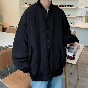 美式棒球服男高街vibe潮牌设计压皱拉链外套宽松飞行员夹克 WT63图片