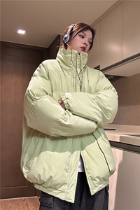 中性冬季跑量款宽松加厚纯色棉衣潮休闲保暖外套XZ811A-MF988-P90图片
