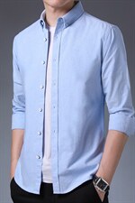 DN9316男式服装秋新款衬衫男长袖翻领休闲四季可穿衬衣P68，男装衬衫，电商B360