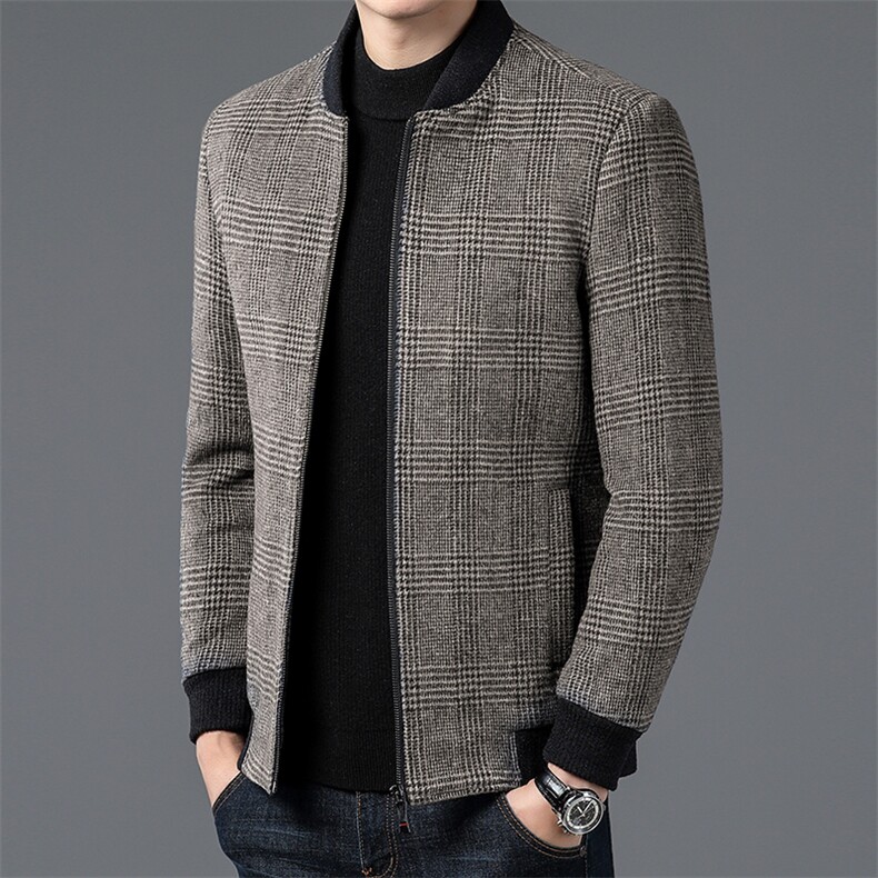 DZ68816钱塘2020-3冬季厚款商务休闲简约翻领中年男士夹克P152,男装夹克,钱塘207-3