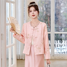 新中式G风外套女2026春季新款复古刺绣提花设计感时尚气质外套，女装短外套，火爆靓佳人