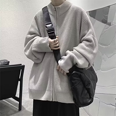 开衫毛衣男秋冬美式复古宽松慵懒风线衣潮流外套保暖学生潮流，男装针织衫/毛衣，星座506A