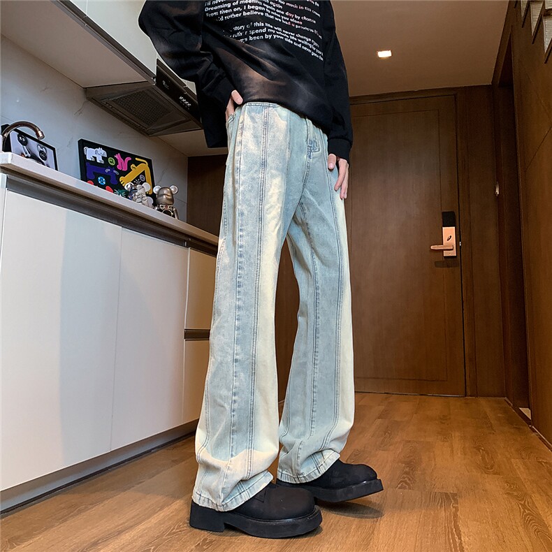 C315-G095秋冬高质量新图加色拼接牛仔裤(P65X88)公寓2,男装牛仔裤,电商C315