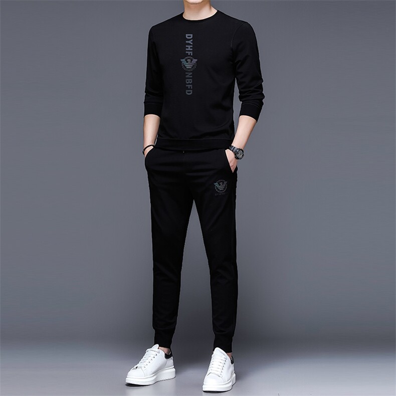 SA9320-2钱塘2020-2新款时尚休闲中青年男士时尚卫衣套装P137,男装休闲套装,钱塘207-2