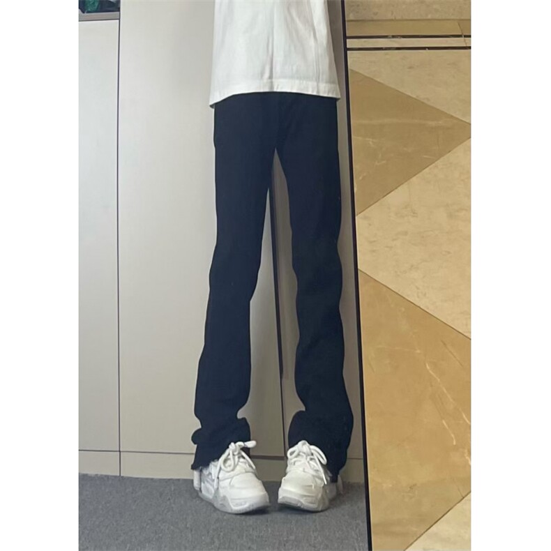 【有货】KZA21CC-P48毛边弯刀牛仔裤男修身直筒微喇裤子,男装牛仔裤,星座1007（原301D）
