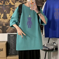 DX17242-P20纯棉短袖t恤男大码半袖打底衫宽松体恤衫海报风，男装T恤，电商A040