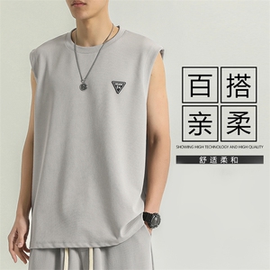 无袖夏季薄款宽松冰丝短袖速干篮球衣服背心休闲 TT382-特批34图片