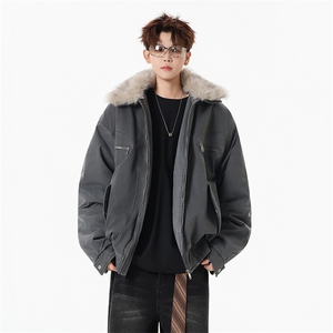 M1658-P115 冬季新款美式可脱卸毛领水洗工装棉服外套,男装棉衣,星座109,永嘉县桥头镇繁典服装辅料商行