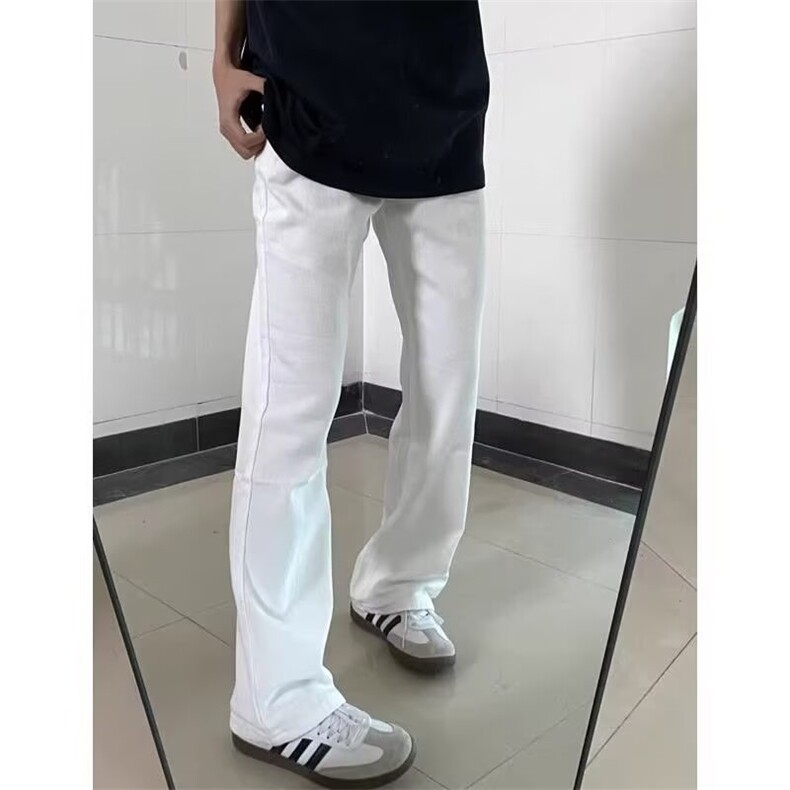 1506A/GK20/P48原版质量高弹力黑色白色微喇牛仔裤，男装牛仔裤，星座1506A