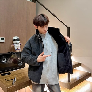 羊羔绒毛棉袄男士冬季2025新款加厚加绒棉衣冬装情侣棉服外套图片