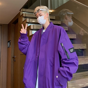 F383 P65男生秋装新中式潮牛仔外套男复古宽松水洗图片