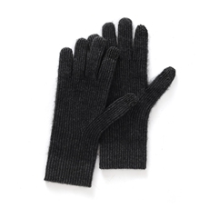 时尚保暖35%山羊绒手套男女通用经典黑色秋冬必备，手套，蒙娇羊绒