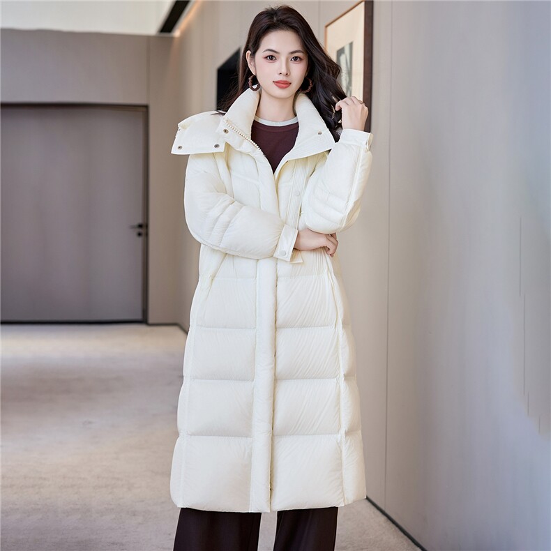 长款棉服女2025新款宽松立领连帽防风冬季棉袄加厚过膝羽绒服图片