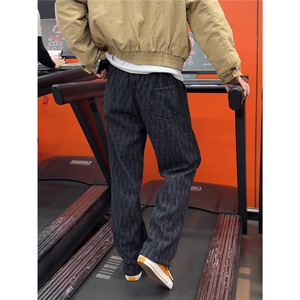 扎染格子裤男春季潮牌慵懒风长裤宽松直筒休闲裤子新款LKK700-P42图片