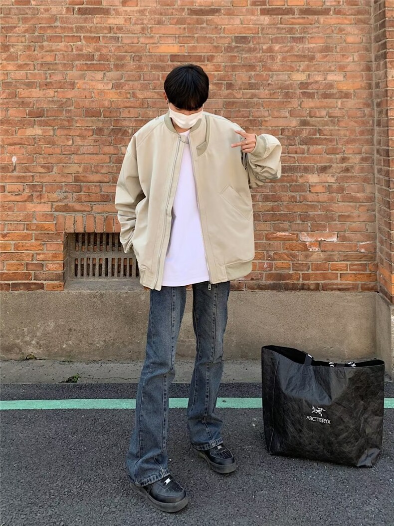 长袖男慵懒潮简约潮流新款棒球领春秋外穿夹克1206-P55,男装夹克,星座910-5