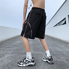 美式多拉链短裤男大码M-5XL男士中裤男潮流五分裤男DK8795P45控69，男装牛仔裤，星座227-7