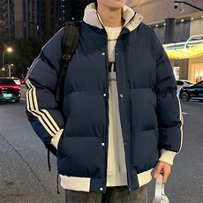 特批P65无差价冬季港风三条杠立领棉服男保暖青少年棉衣外套M2912，男装棉衣，电商A001-1