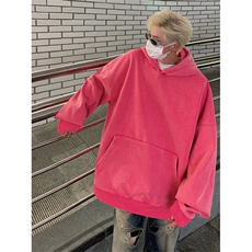 得物抖音高品质二开380克重磅做旧炒雪花纯色连帽水洗卫衣CM16，男装卫衣，电商A486