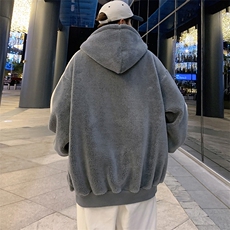 冬装加绒加厚棉衣毛巾绣羊羔绒简约连帽外套男女919-P110控价158，男装棉衣，电商A441-1
