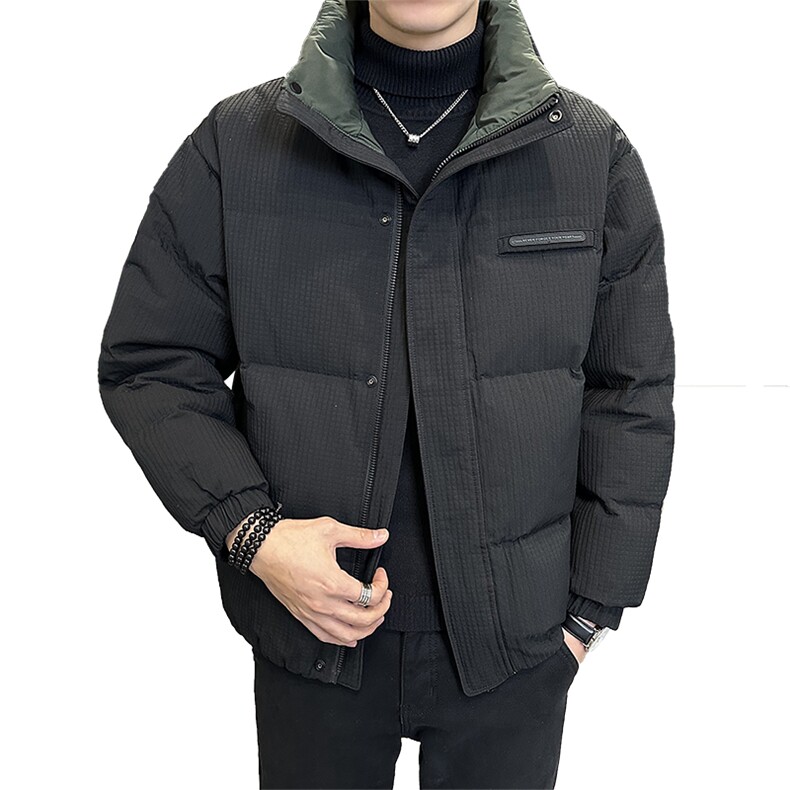 店主风冬季休闲无帽立领纯色休闲高品质羽绒服外套男YR807-P185,男装羽绒服,电商A413