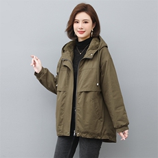 纯棉加厚长袖派克服2022年冬季棉衣，女装棉衣/棉服，希欧阁