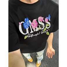 网图有货蝴蝶花园原创刺绣短袖t恤衫男女潮宽松上衣A328-P35，男装T恤，星座1505