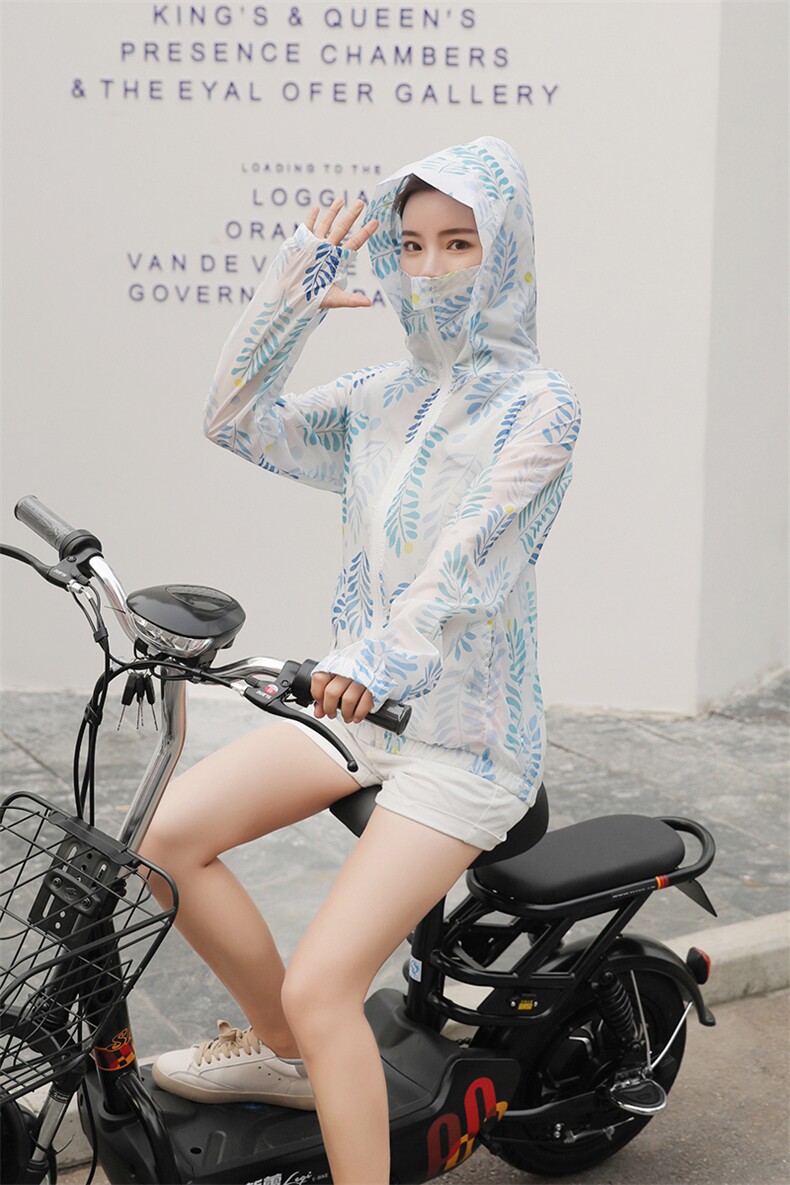 防晒衣女短款2024夏新款防晒服皮肤衣碎花学生仙女透气骑车薄外套,女装防晒衣,可可小西