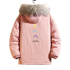 MM48141-P130冬季大毛领衣男士大码加厚袄男服网格挂拍，男装棉衣，电商A040A