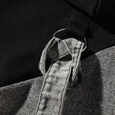 709-JK60-P11520秋款港风白底牛仔拼接印花帽衫潮牌夹克外套男，男装夹克，星座709
