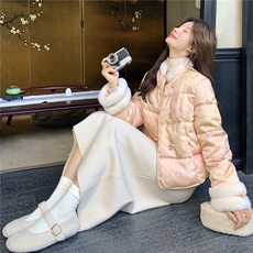 2026冬季·新中式短款羽绒服50白鸭绒RF2C290-7802#-P325-K428，女装羽绒服，2C290
