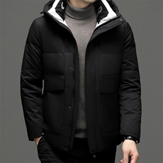 男装90%羽绒服保暖2023冬季青年连帽加厚休闲外套JZX6807-P255，男装羽绒服，星座1105-3