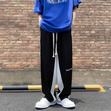 美式高街卫裤男直筒宽松百搭条纹阔腿拖地裤夏季ins潮K3444-P30，男装休闲裤，星座512-2