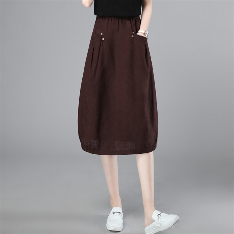 2024年夏季新款潮裙子女显瘦显高韩版高腰半身裙女休闲百搭a子，女装半身裙，简韵佳