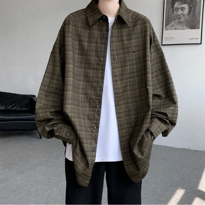 长袖衬衫日系港风ins宽松衬衣男生潮流百搭休闲外套CS40-P65,男装衬衫,星座308B-2
