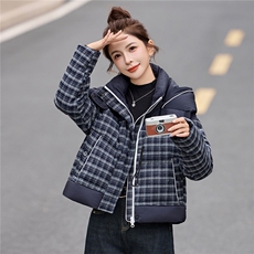 格子连帽羽绒服女小个子冬装2025新款高端时尚百搭保暖白鸭绒外套,女装羽绒服,浙宝029, 格子连帽羽绒服女小个子冬装2025新款高端时尚百搭保暖白鸭绒外套,女装羽绒服,浙宝029,