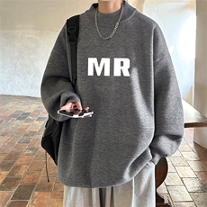 控68半高领毛衣男士大码针织衫男毛线衣男M18253-P45加绒款-P65，男装针织衫/毛衣，电商A040