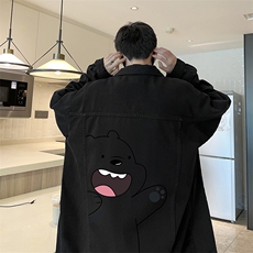 牛仔夹克男大码牛仔外套男茄克NJ77131-P60加绒款-P75，男装夹克，电商A040