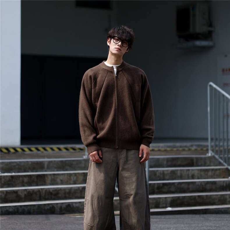 秋冬季新款外套男士韩版立领毛衣休闲痞帅修身针织开衫夹克外套潮,男装针织衫/毛衣,星座506A