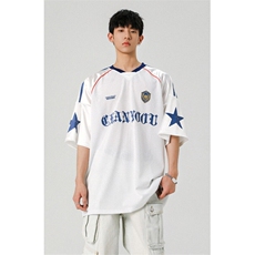 706-T0220-P38夏季美式设计感透气冰球服潮牌痞帅篮球服短袖T，男装T恤，星座706