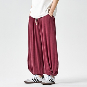 夏季新款 大码日系风复古棉麻亚麻休灯笼裤裤潮男女 K306/P75图片