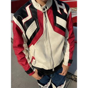 【有货】cleanfit撞色皮衣外套男春秋款机车服夹克HT106HH-特P83图片