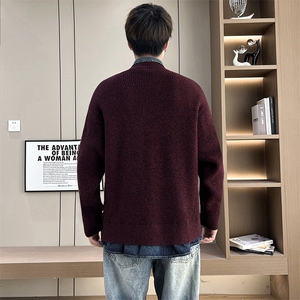 【直播】8724-P80 2025年秋季时尚毛衣针织开衫男士宽松长袖图片