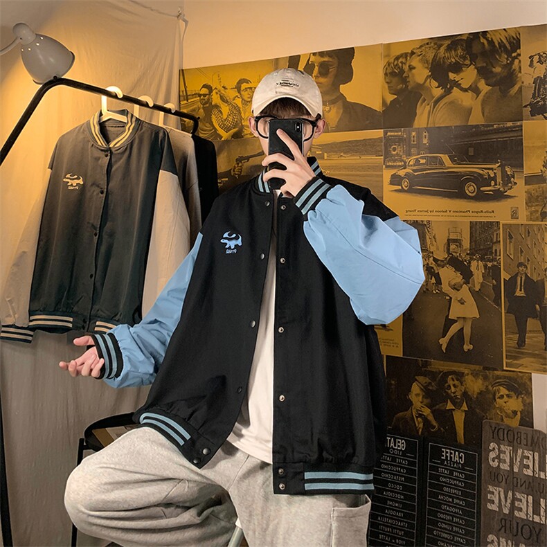 20年秋季新款拼色大码棒球服夹克外套第2套图DS-B293-H753-P85,男装夹克,电商A306