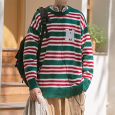 B225-M1203-X78-P62-腈纶42%锦纶31%PBT27%-毛巾绣条纹毛衣现货，男装针织衫/毛衣，电商B225