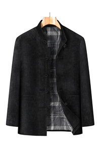 唐装90%白鸭绒羽绒服复古盘扣灯芯绒风羽绒服外套CF988-P230图片