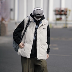 日系复古美式纯色服立领马甲秋冬户外机能防水背心男W6280-P54，男装背心/马甲，星座512-3