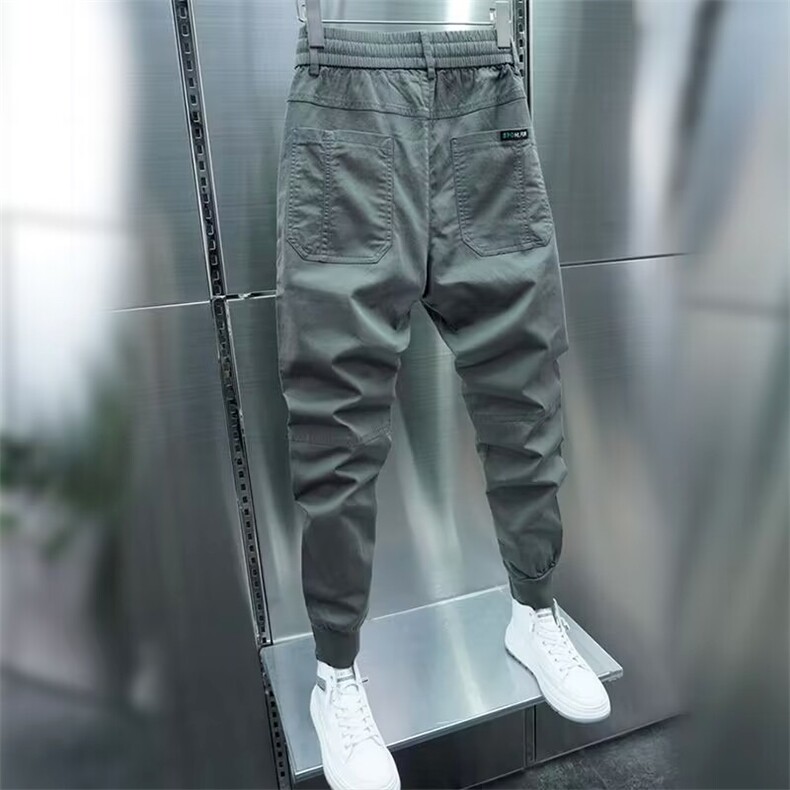 潮牌网红春夏季新款男士休闲裤痞帅哈伦工装裤修身百搭小脚裤子男,男装休闲裤,电商B212（原钱塘6029）