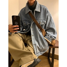 2026冬日系潮流休闲牛仔棉衣男女外套加绒牛仔衣外套HY28JRTP80，男装工装外套，电商A102B