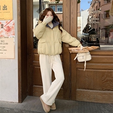 现货新款东大门加厚保暖羽绒服百搭连帽面包服女装外套女，女装羽绒服，网红馆